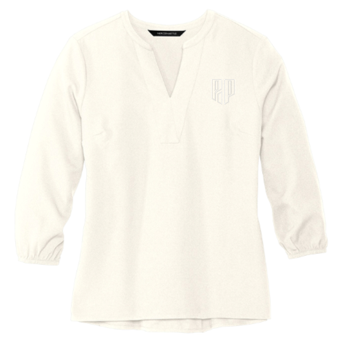 PIP - MERCER+METTLE Women's Stretch Crepe 3/4-Sleeve Blouse v1